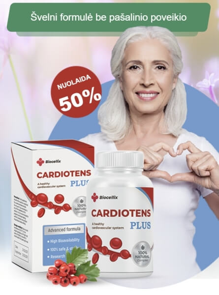Cardiotens Plus kaina ir kur pirkti